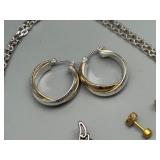 Assorted Vintage Jewelry Collection Including Gruen Watch and Sterling Charm