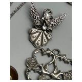 Assorted Vintage Jewelry Collection Including Gruen Watch and Sterling Charm