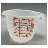 Tupperware Measuring Set with Mixing Pitcher and Green Cups