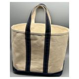 Vintage L.L. Bean Boat and Tote Bag with Navy Trim