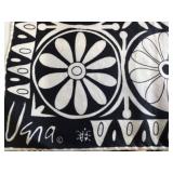 Vintage VERA NEUMAN Ladybug Black and White Scarf Made in Japan