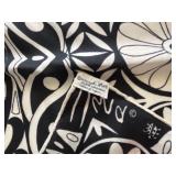 Vintage VERA NEUMAN Ladybug Black and White Scarf Made in Japan