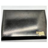 MCM Vintage COURAC Butterfly and Dragonfly Inlay Art on Black Tray