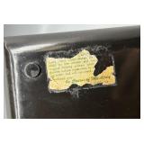 MCM Vintage COURAC Butterfly and Dragonfly Inlay Art on Black Tray