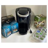 Keurig Coffee Maker with Assorted Coffee/ Tea Pods and K-Cups