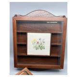 Sudberry House Needlepoint Apothecary Cabinet with Matching Tea Tray and Traycloth
