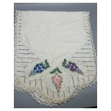 Collection of Vintage Embroidered Hardanger Linens and Lace Doilies