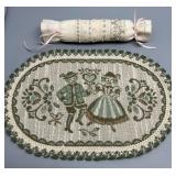 Collection of Vintage Embroidered Hardanger Linens and Lace Doilies