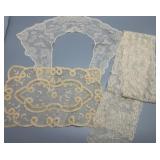 Collection of Vintage Embroidered Hardanger Linens and Lace Doilies