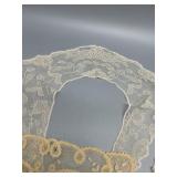 Collection of Vintage Embroidered Hardanger Linens and Lace Doilies