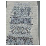 Handcrafted Linen Cross Stitch Collection with Floral Pillow and Monogrammed Booklet