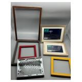 Set of 7 Assorted Picture Frames in Various Colors and Sizes