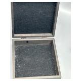 Set of 3 Decorative Boxes: Walnut, Needlepoint, and Glass