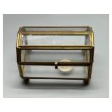 Set of 3 Decorative Boxes: Walnut, Needlepoint, and Glass