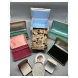 Vintage Collection of 9 Assorted Decorative Jewelry Boxes