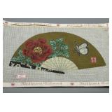 Hand painted Chinese Fan Needlepoint Kit - Stunning - Painted by Lee