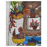 Vintage 1986 Needlepoint Canvas with Charming Monks Kitchen Design Signed by Ann