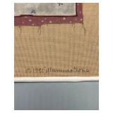 Hand-painted 1981 Illuminations Needlepoint Canvas with Posy of Flowers Design