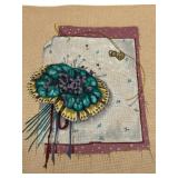 Hand-painted 1981 Illuminations Needlepoint Canvas with Posy of Flowers Design