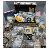 Extensive Huge Lot of Crafting Supplies with Beaded, Vintage Jewelry Elements, Charms & More