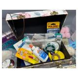 Extensive Huge Lot of Crafting Supplies with Beaded, Vintage Jewelry Elements, Charms & More