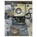 Extensive Huge Lot of Crafting Supplies with Beaded, Vintage Jewelry Elements, Charms & More