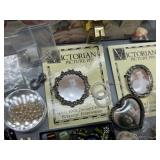 Extensive Huge Lot of Crafting Supplies with Beaded, Vintage Jewelry Elements, Charms & More