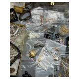 Extensive Huge Lot of Crafting Supplies with Beaded, Vintage Jewelry Elements, Charms & More