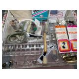 Vintage Floral Sewing Box with Assorted Sewing Supplies & Lots of Trims