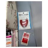 Vintage Floral Sewing Box with Assorted Sewing Supplies & Lots of Trims