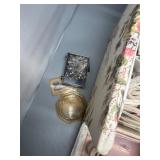 Vintage Floral Sewing Box with Assorted Sewing Supplies & Lots of Trims