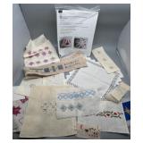 Assorted Needlework and Embroidery Sampler Pieces