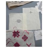 Assorted Needlework and Embroidery Sampler Pieces