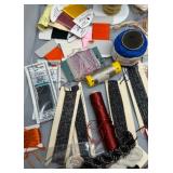 Collection of Assorted Unique Craft Threads and Embellishments Including Metallics, Silks & More