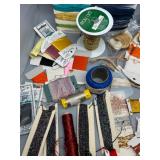 Collection of Assorted Unique Craft Threads and Embellishments Including Metallics, Silks & More