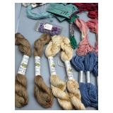 Large Lot of Silk, Wool & Uncommon Vibrant Colored Embroidery Threads and Yarns