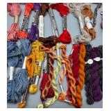 Large Lot of Silk, Wool & Uncommon Vibrant Colored Embroidery Threads and Yarns