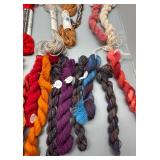 Large Lot of Silk, Wool & Uncommon Vibrant Colored Embroidery Threads and Yarns
