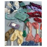 Large Lot of Silk, Wool & Uncommon Vibrant Colored Embroidery Threads and Yarns