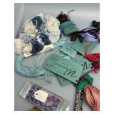 Large Lot of Silk, Wool & Uncommon Vibrant Colored Embroidery Threads and Yarns