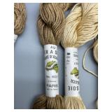 Large Lot of Silk, Wool & Uncommon Vibrant Colored Embroidery Threads and Yarns