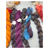 Large Lot of Silk, Wool & Uncommon Vibrant Colored Embroidery Threads and Yarns