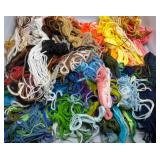 Assorted Collection of Multi-Colored Needlepoint Wool Yarn Pieces and Skeins High Quality- Many colors