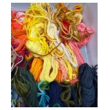 Assorted Collection of Multi-Colored Needlepoint Wool Yarn Pieces and Skeins High Quality- Many colors