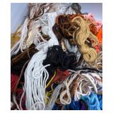 Assorted Collection of Multi-Colored Needlepoint Wool Yarn Pieces and Skeins High Quality- Many colors