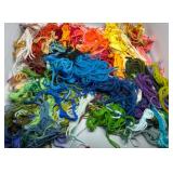 Assorted Collection of Multi-Colored Needlepoint Wool Yarn Pieces and Skeins High Quality- Many colors