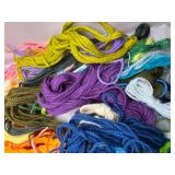 Assorted Collection of Multi-Colored Needlepoint Wool Yarn Pieces and Skeins High Quality- Many colors