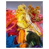 Assorted Collection of Multi-Colored Needlepoint Wool Yarn Pieces and Skeins High Quality- Many colors