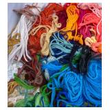 Assorted Collection of Multi-Colored Needlepoint Wool Yarn Pieces and Skeins High Quality- Many colors
