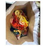 Assorted Collection of Multi-Colored Needlepoint Wool Yarn Pieces and Skeins High Quality- Many colors